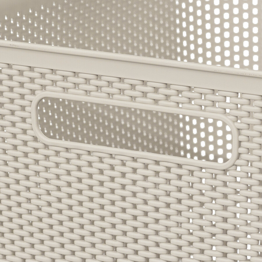 Panier en plastique 19l, lin Crochy