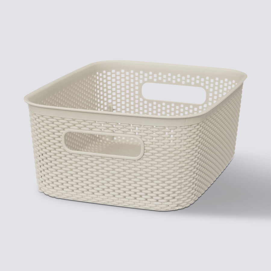 Panier en plastique 4l, lin Crochy