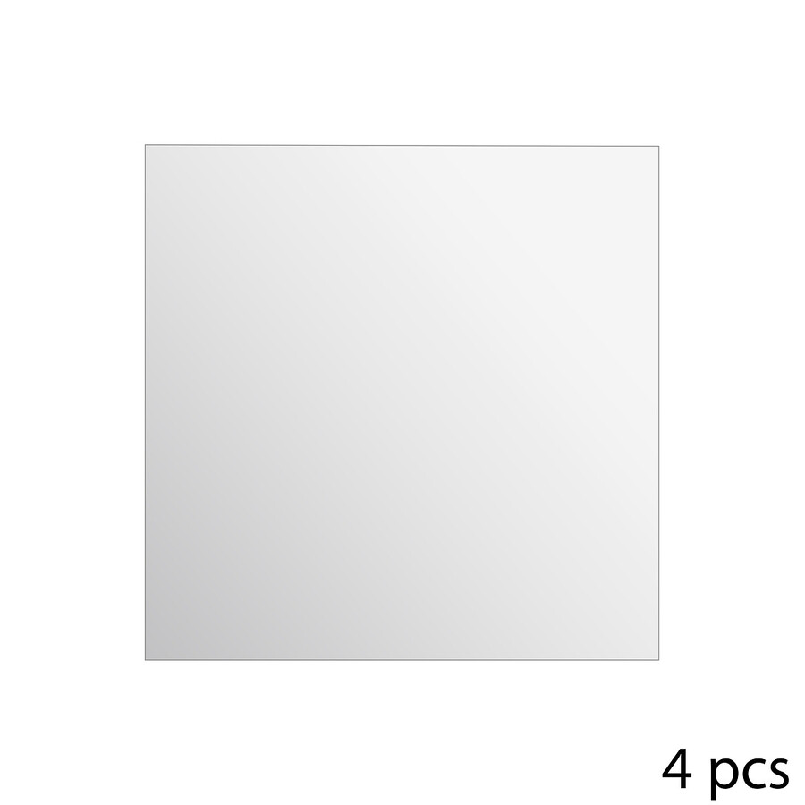 4 miroirs adhésifs carrés, 30x30 cm 