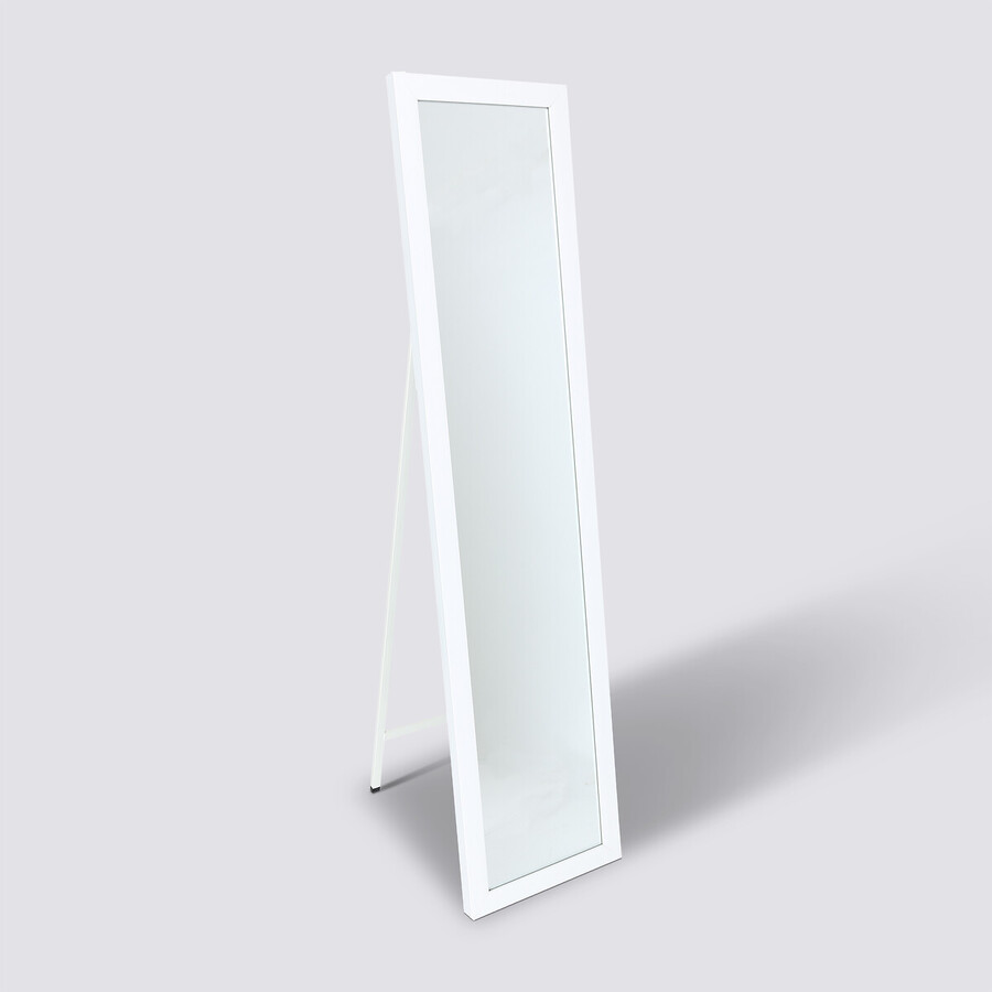 Miroir sur pied 155x35 cm, blanc