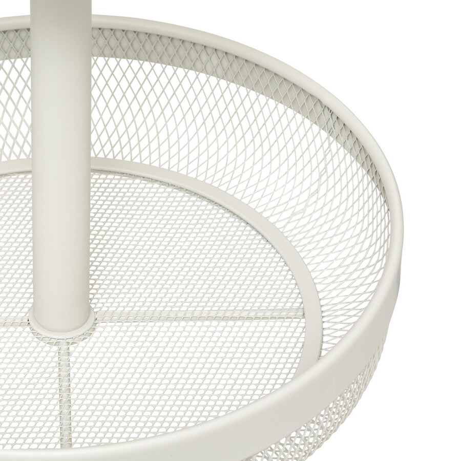 Corbeille 2 niveaux en métal, beige Mayaj