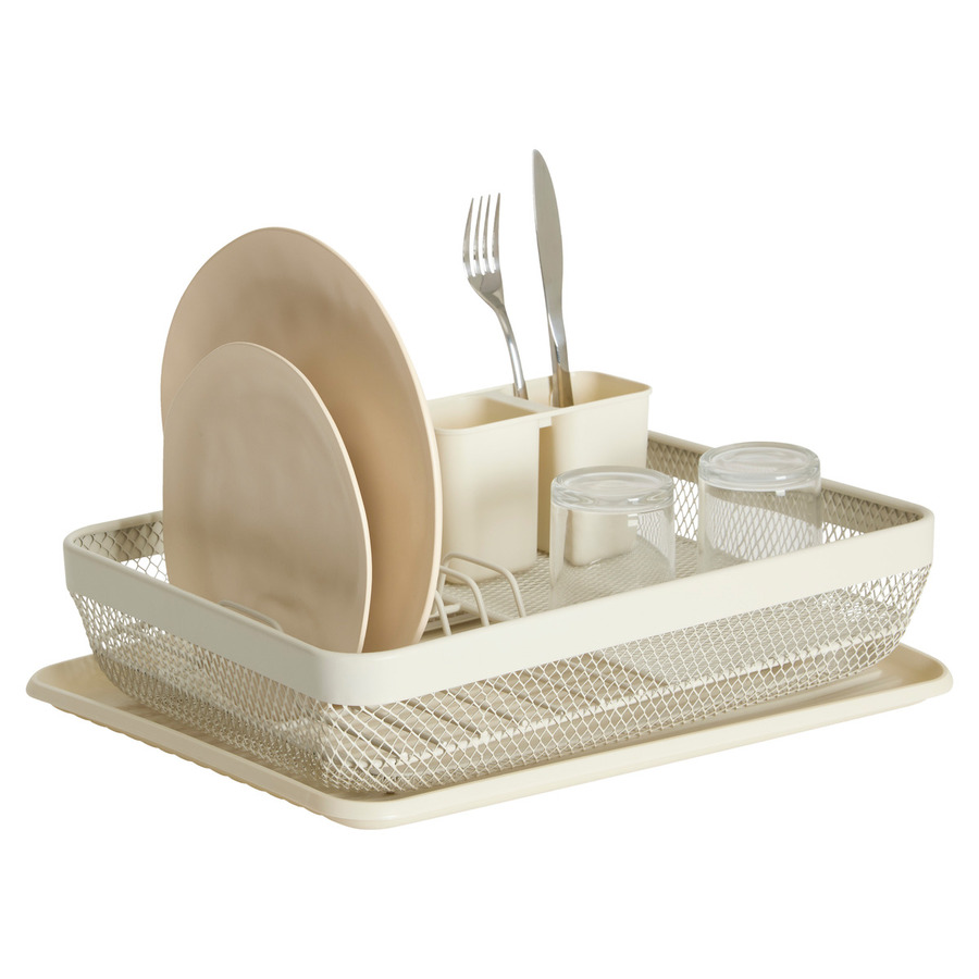 Égouttoir en plastique, beige Mayaj