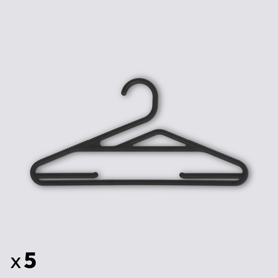 Lot de 5 cintres fins antidérapants, noir Hang'up