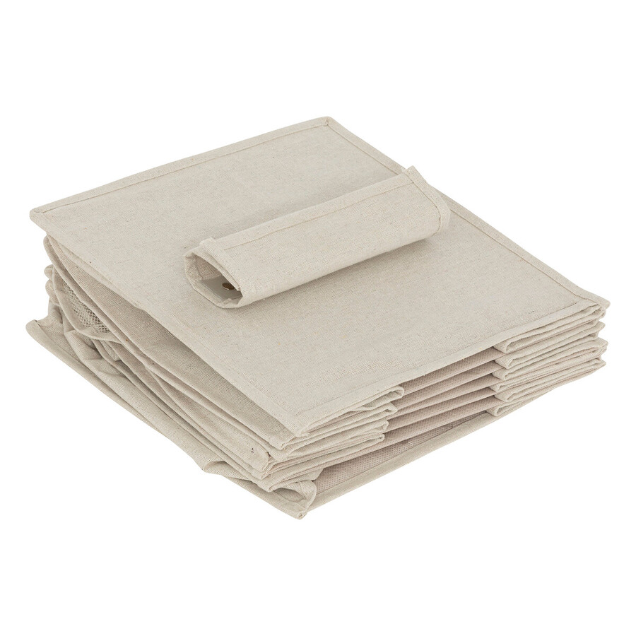 Rangement chaussures 6 cases avec panier, beige Dressy +