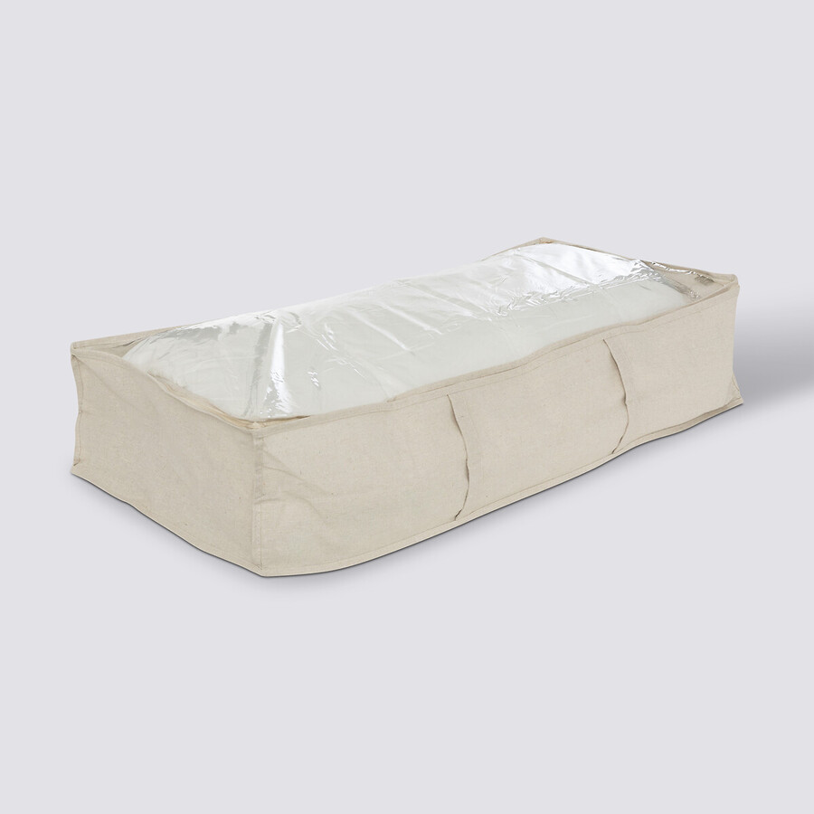 Housse de rangement lit, 100x20 cm, beige Dressy +