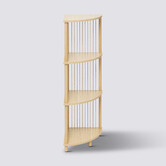 Etagère d'angle 4 niveaux, effet bois clair Kord