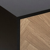 Etagère 6 cases, effet bois et noir Mix'n door