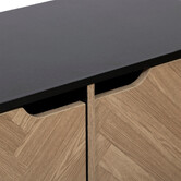 Etagère 6 cases, effet bois et noir Mix'n door