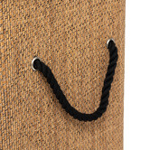 Panier à linge 100l, bambou et noir 