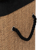 Panier à linge 60l, bambou et noir 