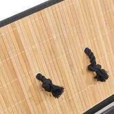 Panier à linge 60l, bambou et noir