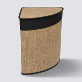 Panier à linge 48l, bambou et noir 