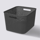 Panier en plastique 19l, gris anthracite Crochy