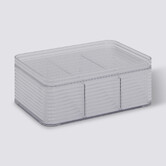 Organisateur 3 compartiments, transparent Plastor