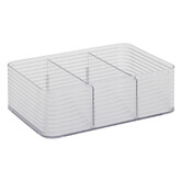 Organisateur 3 compartiments, transparent Plastor