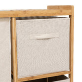 Meuble étagère avec panier et 2 paniers, bambou Tidy box