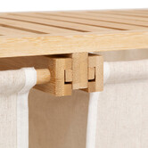 Etagère avec 2 sacs à linge, bambou Tidy box