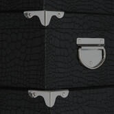 6 boîtes de rangement coin métal, noir Box'