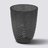 Verre à eau martelé, gris charbon Estiva