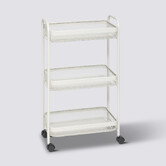 Desserte à roulette 3 niveaux, beige Mayaj