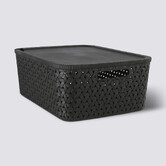 Panier en plastique 15l, noir Tressy