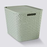 Panier en plastique 28l, sauge Tressy
