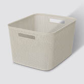 Panier en plastique 19l, lin Crochy