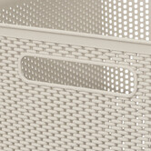 Panier en plastique 19l, lin Crochy