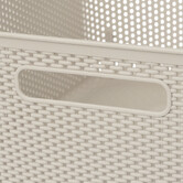 Panier en plastique 11l, lin Crochy