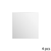 4 miroirs adhésifs carrés, 20x20 cm 