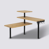 Etagère d'angle 3 niveaux, beige 