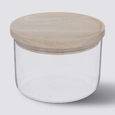 Bocal verre avec couvercle hermétique hévéa, 0,65l Hermet
