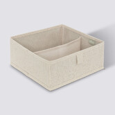 Rangement tiroir 2 compartiments, beige Dressy +