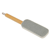 Brosse à textile, manche en bambou - gris 