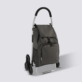 Chariot de course pliable 6 roues 36l, vert kaki