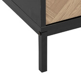 Buffet 2 portes 3 tiroirs, effet pin naturel Chevrons