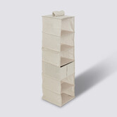 Rangement chaussures 6 cases avec panier, beige Dressy +