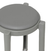 Tabouret empilable plastique, gris Plasta
