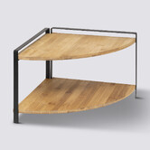 Etagère d'angle 2 niveaux, noir Ordera