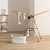 Etendoir à linge pont pliant 13 m Black bamboo