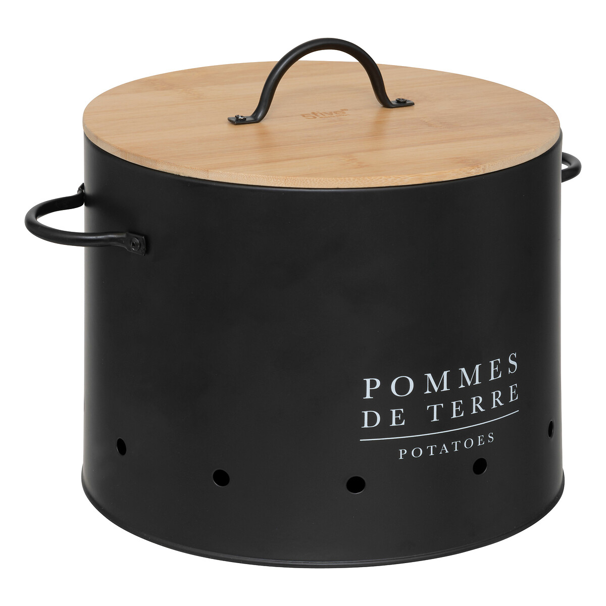 3 boîtes métal, noir Black bamboo