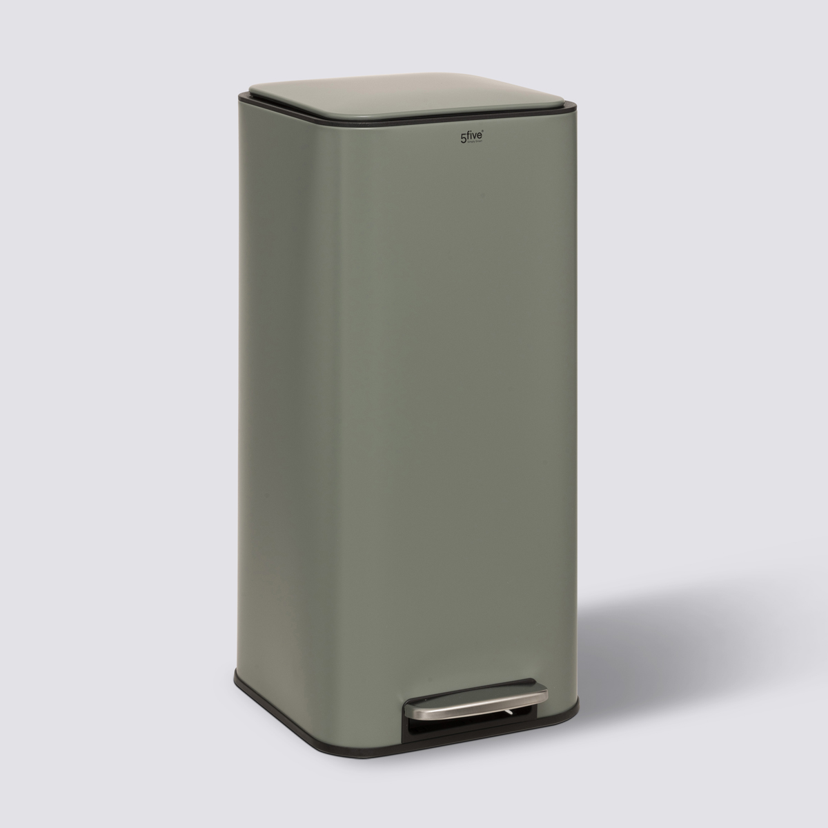 Poubelle métal 30l, vert Delta