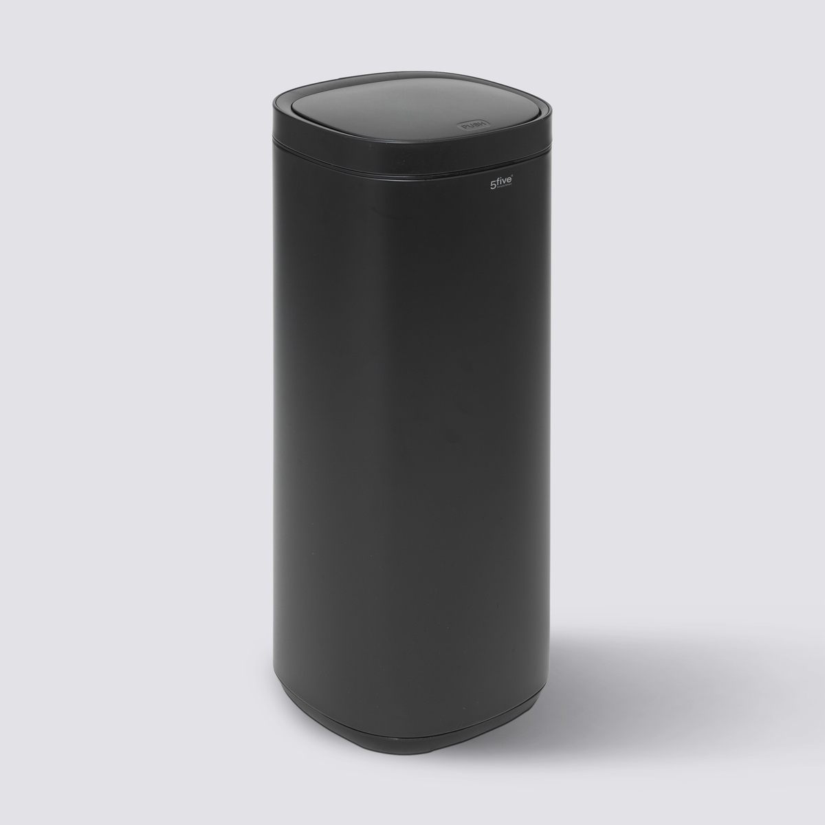 Poubelle métal 50l avec ouverture pression, noir 