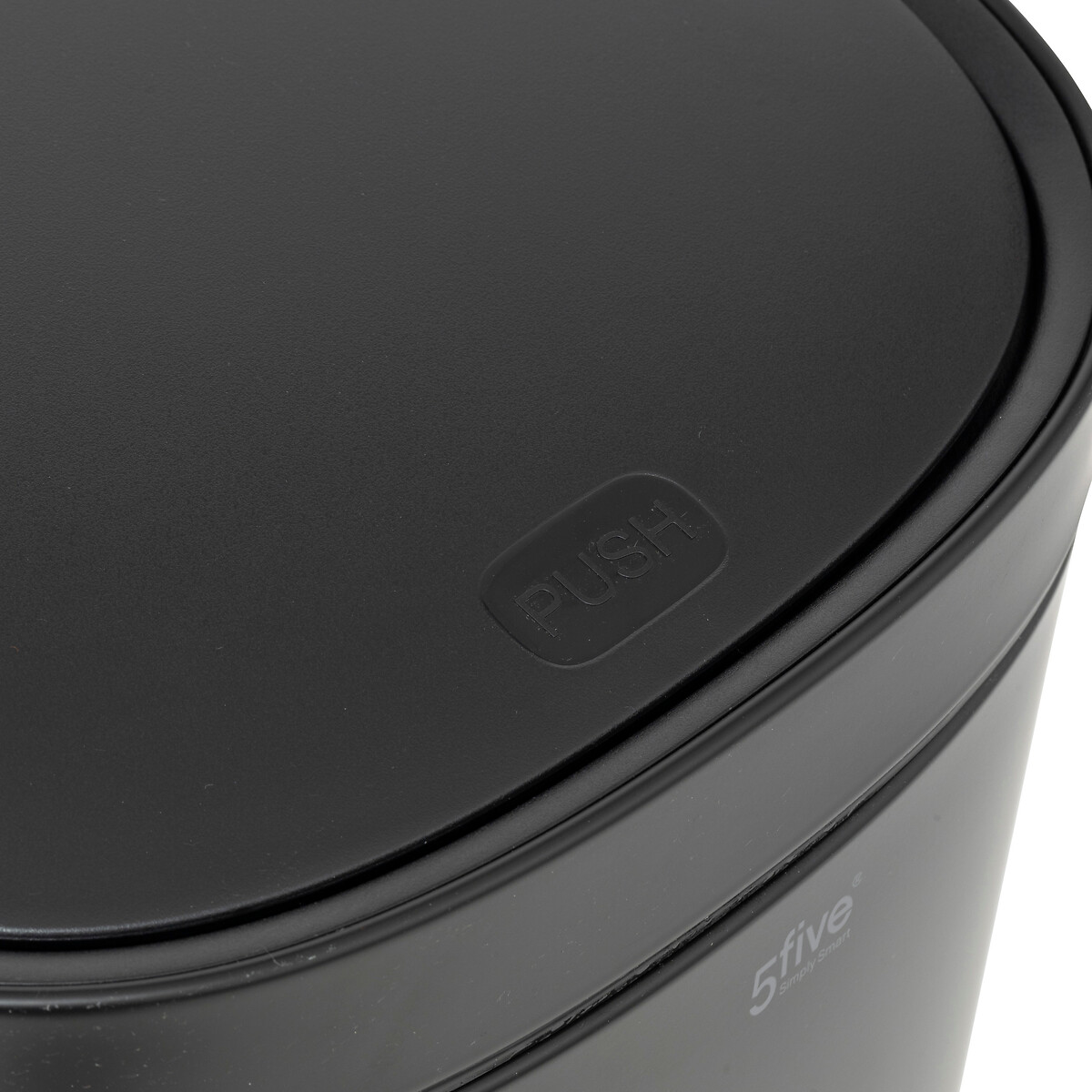 Poubelle métal 50l avec ouverture pression, noir 