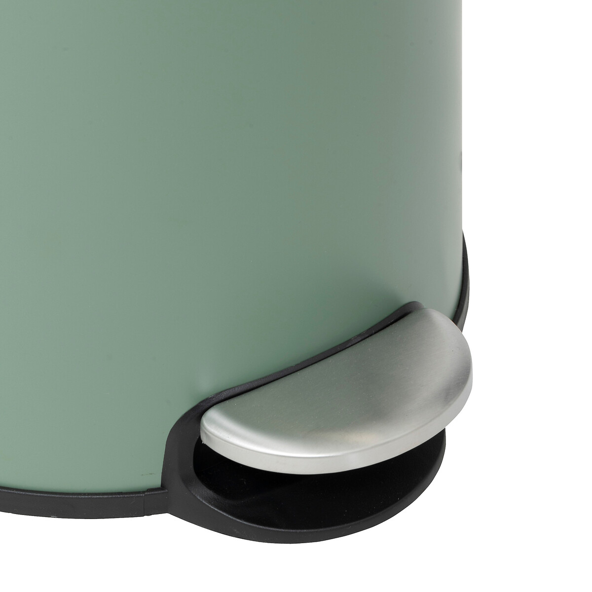 Poubelle ronde soft close couvercle bambou 30l, vert 