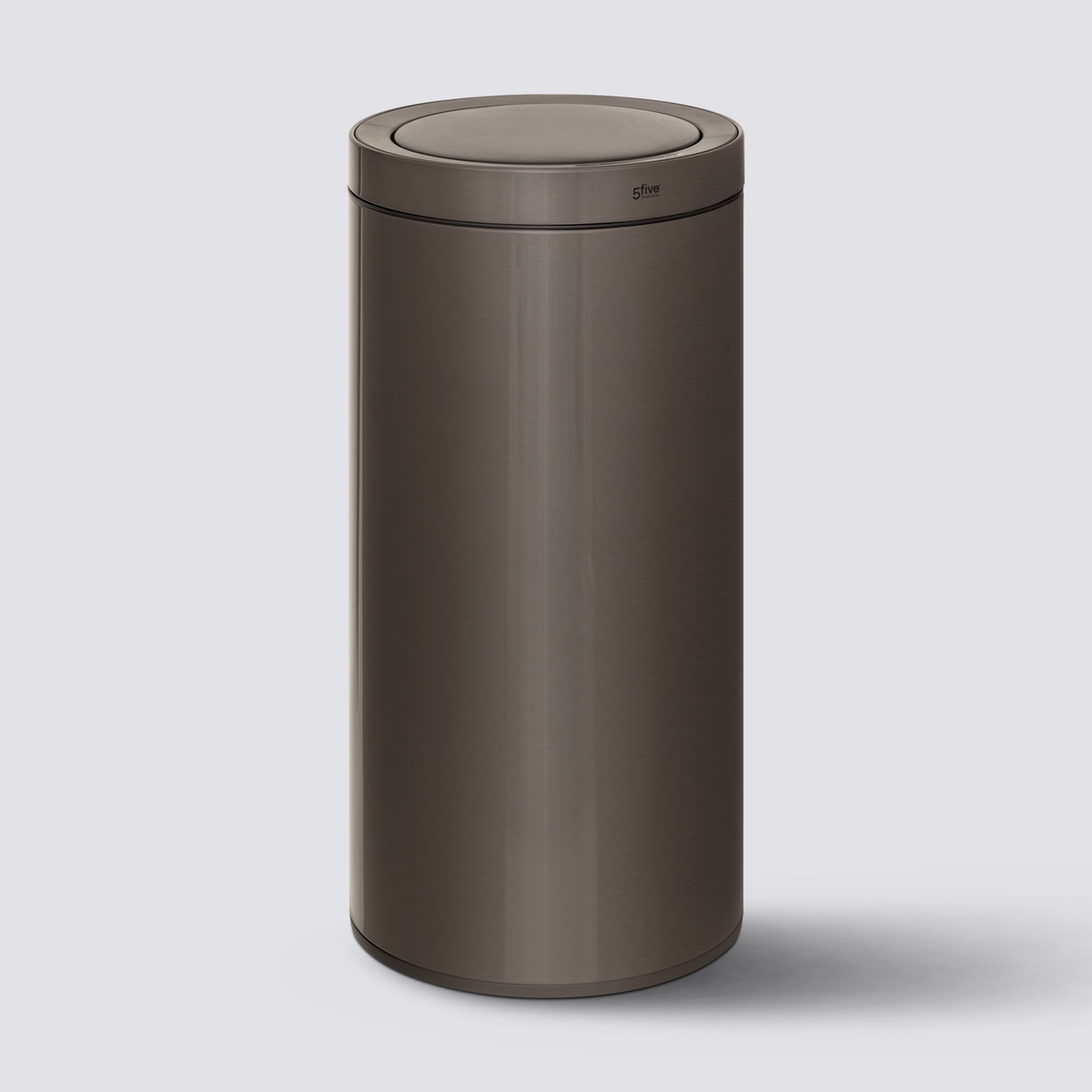 Poubelle automatique métal 40l, noir Delta