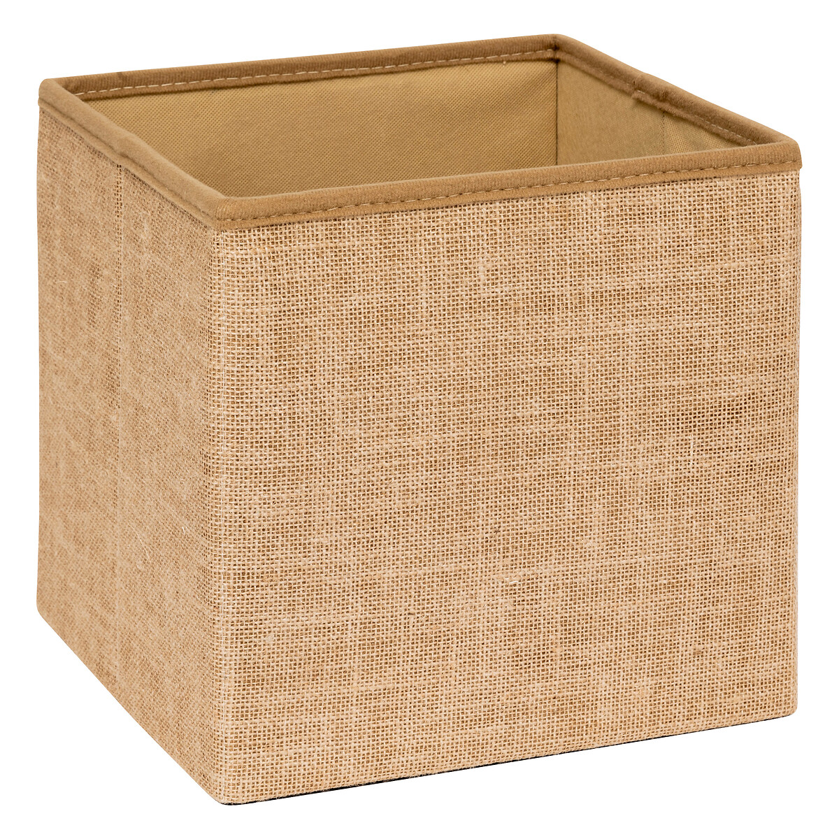 Pouf de rangement 31x31 cm, toile de jute Mix'n modul