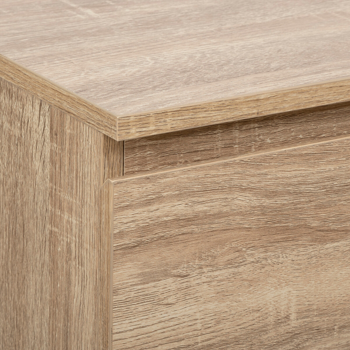 Chiffonier 5 tiroirs, effet bois naturel Dolo