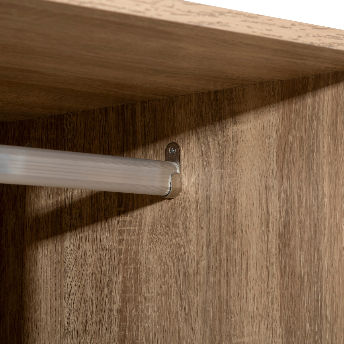 Dressing 3 tiroirs avec penderie, effet bois Dolo