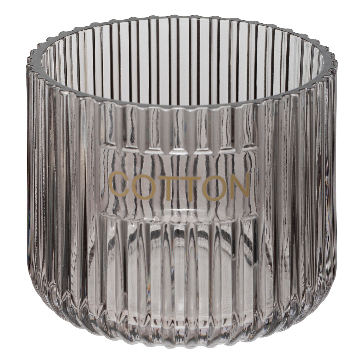 Pot à cotons, gris Glass